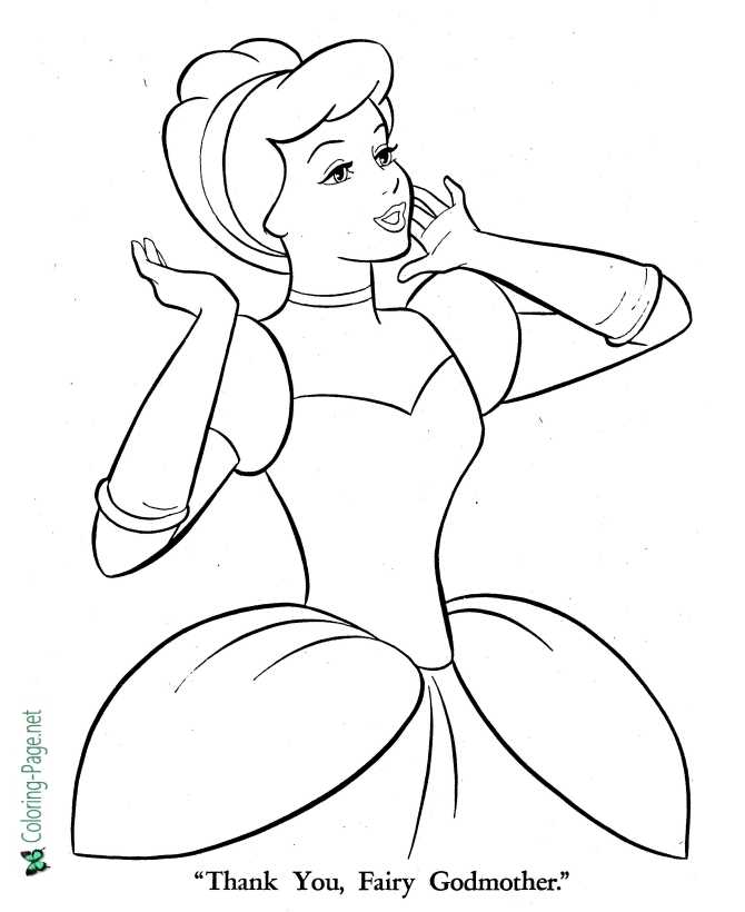Cinderella coloring pages