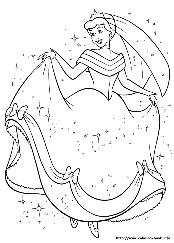 Cinderella coloring picture