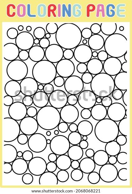 Big small circles coloring pages geometrical stock vector royalty free