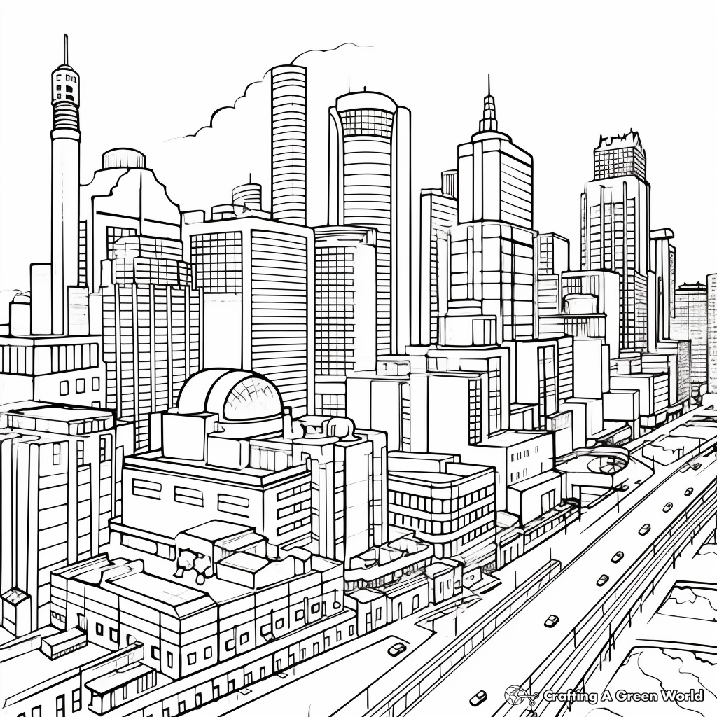City coloring pages