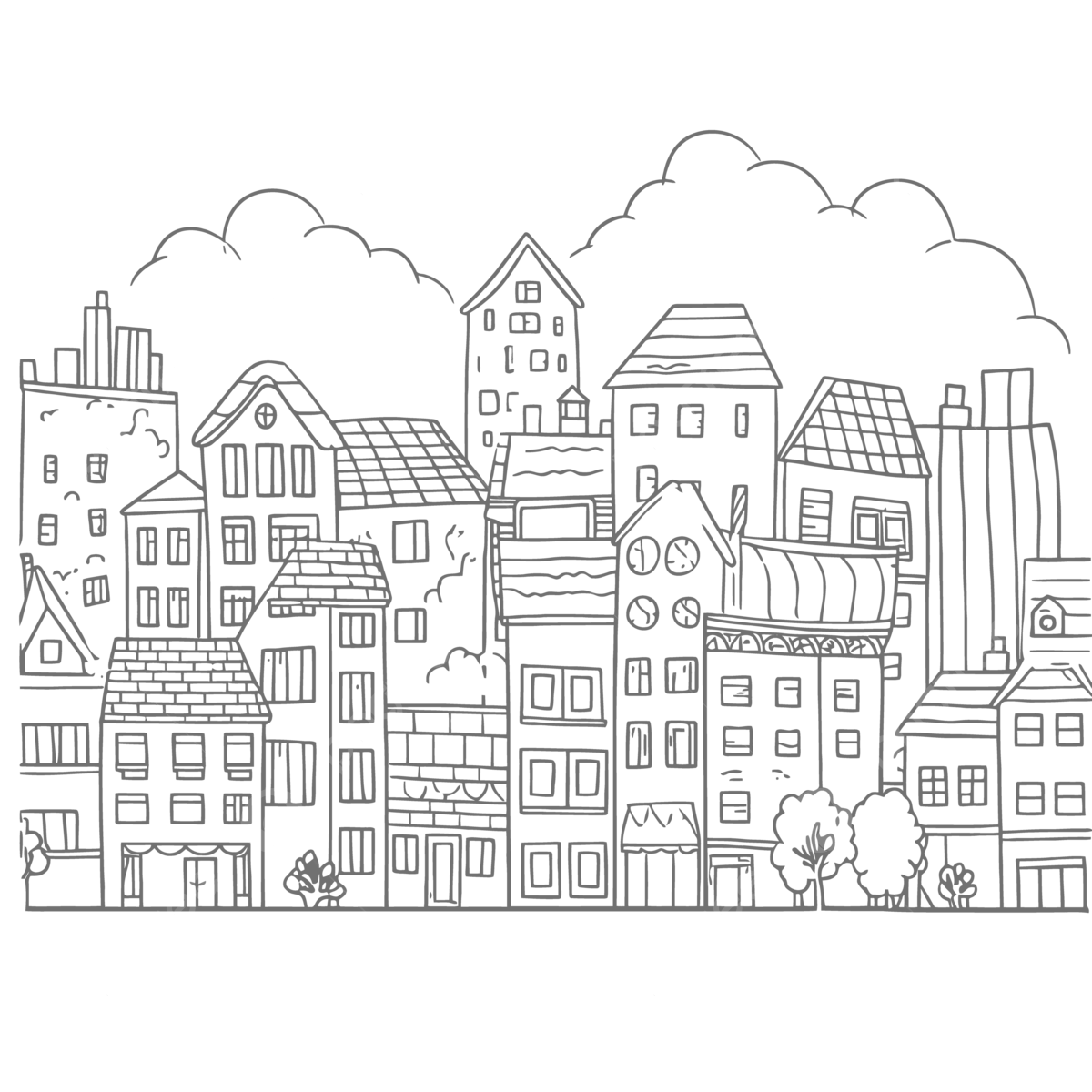 City coloring pages city skyline coloring page city coloring pages free printable city coloring page outline sketch drawing vector city drawing wing drawing sky drawing png and vector with transparent background for