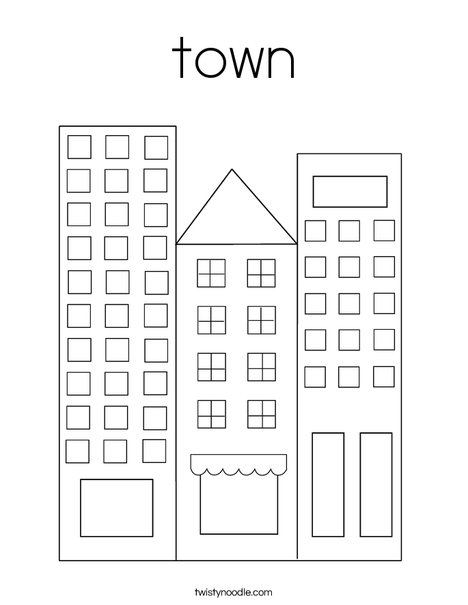Town coloring page