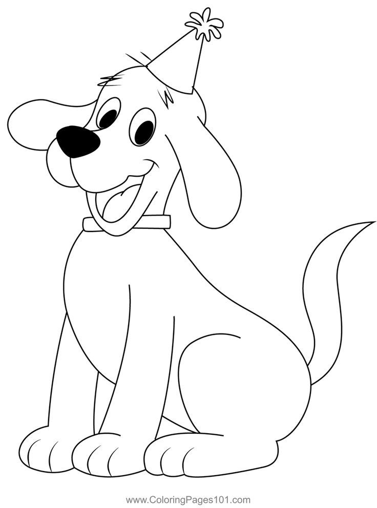 Happy puppy clifford coloring page happy puppy dog coloring page coloring pages