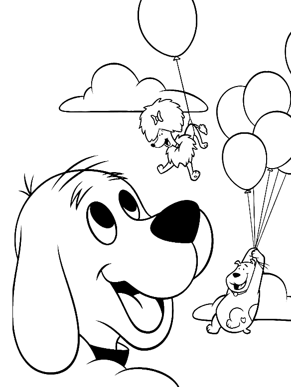 Clifford coloring pages printable for free download