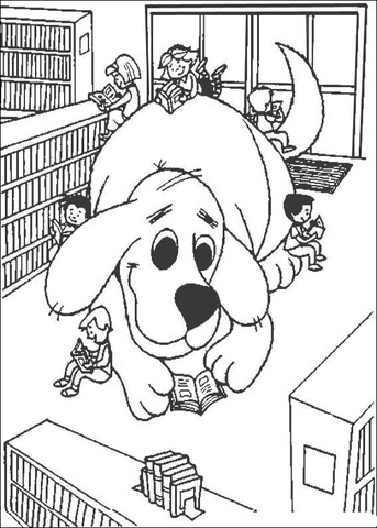 Clifford takes a ride coloring pages