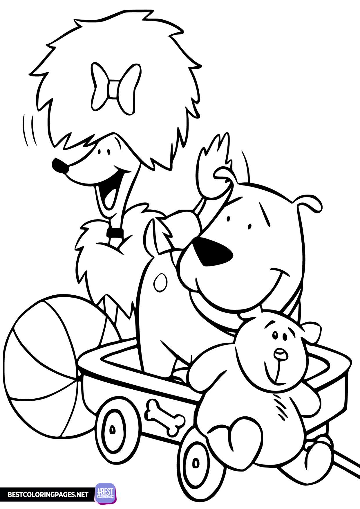 Clifford friends coloring page