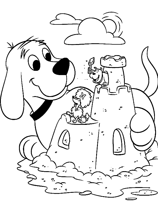 Clifford coloring pages printable for free download