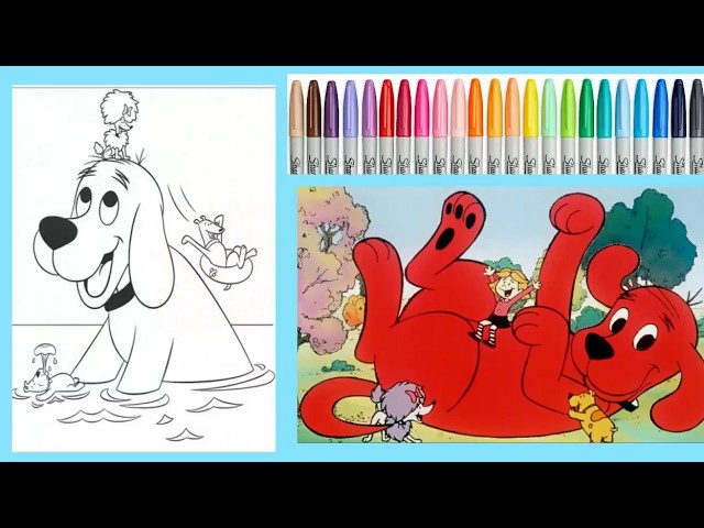 Clifford the big red dog coloring page