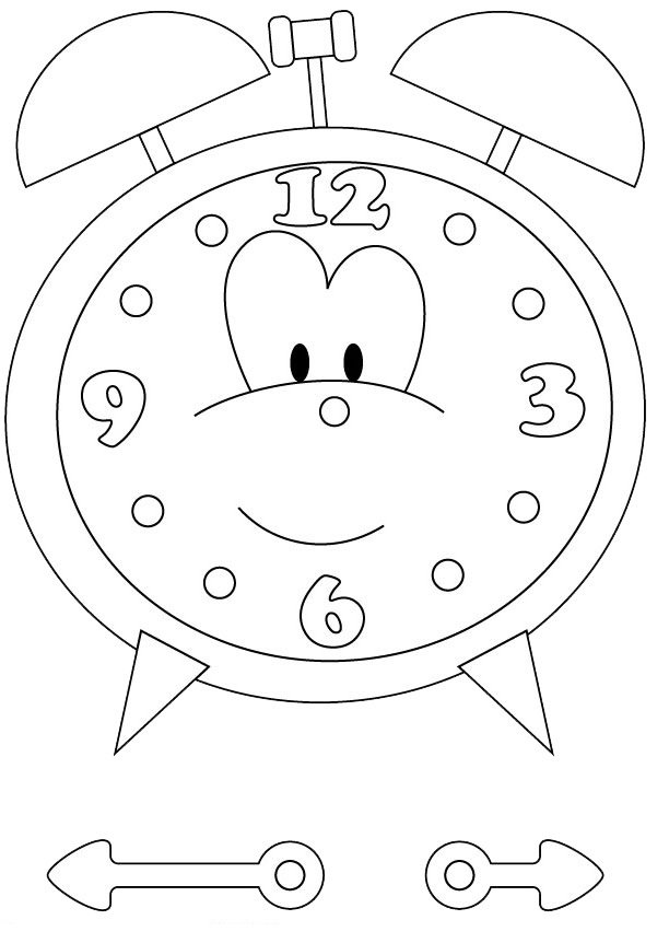Clock coloring pages printable for free download