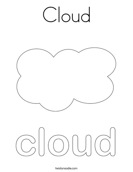 Cloud coloring page