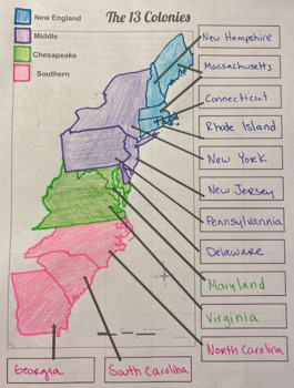 Colonies map graphic organizer by sarah ledford tpt