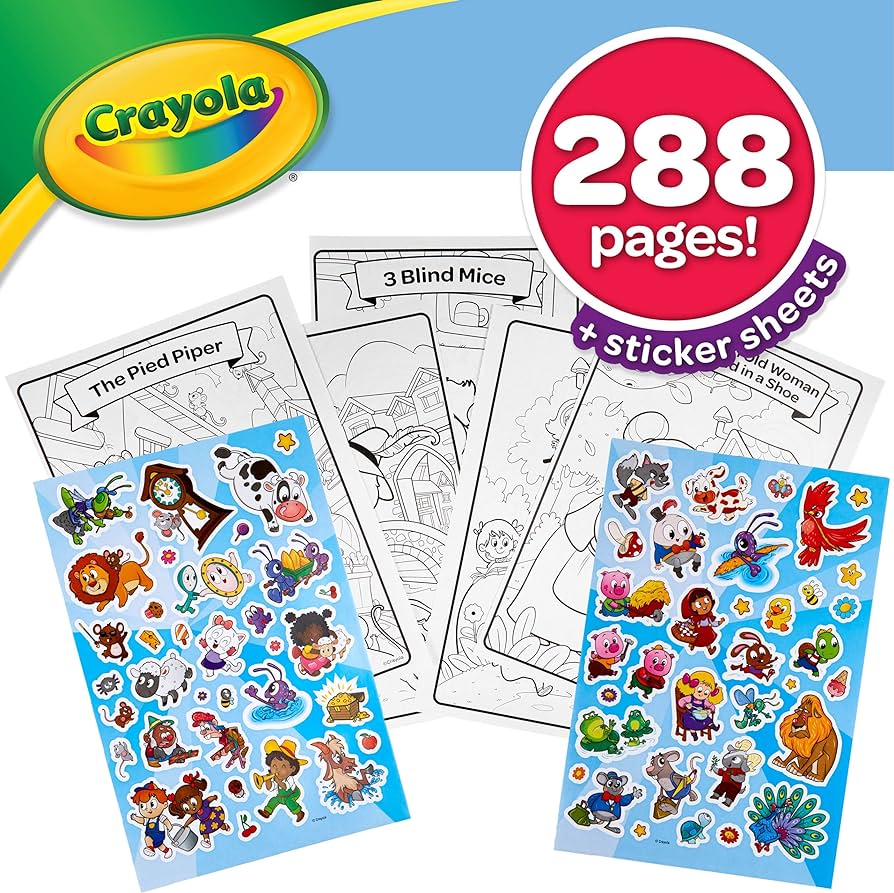 Crayola coloring book set big book of stories coloring pages gift for kids age