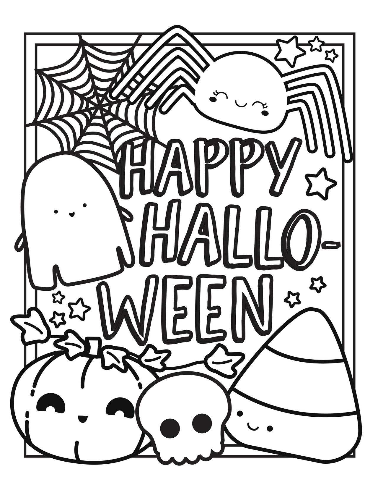 Cute halloween coloring pages by coloringpageswk on