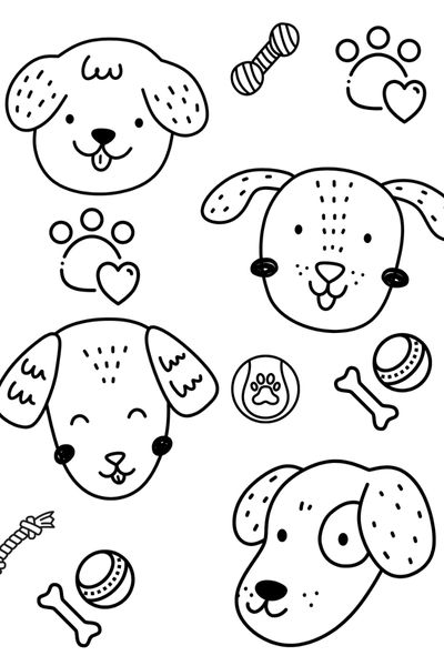Free puppy coloring pages for kids