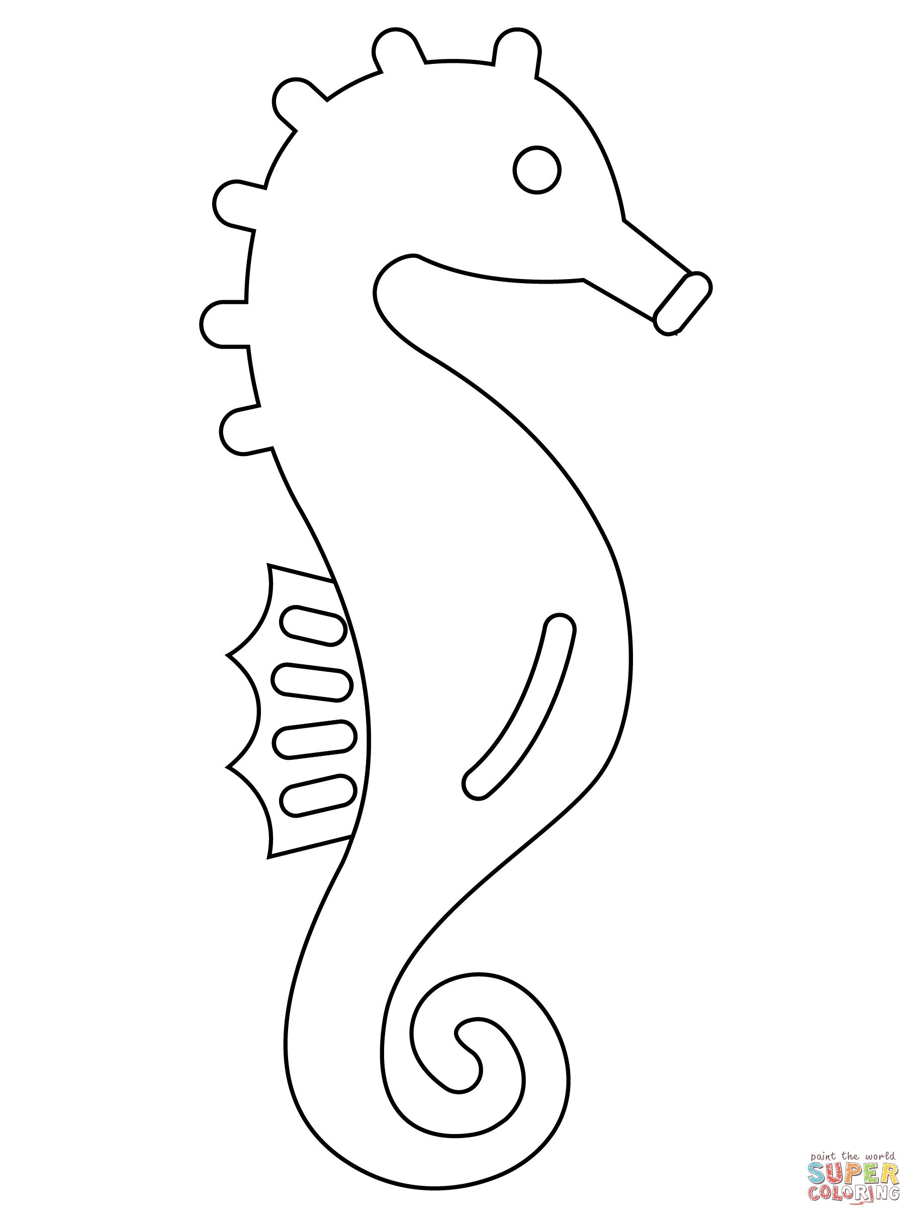 Dibujo de caballo de mar para colorear dibujos para colorear imprimir gratis