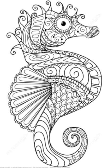 Tareitas caballito de mar de mandala mandala coloring pages coloring pages coloring book pages