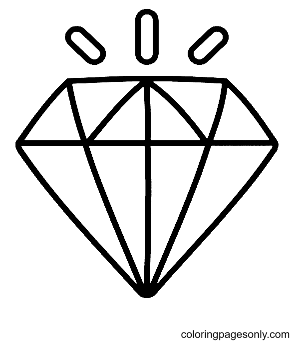 Diamond coloring pages printable for free download