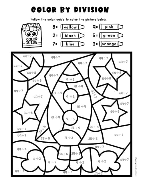 Division color by number