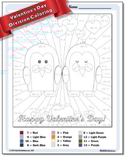 Division color by number
