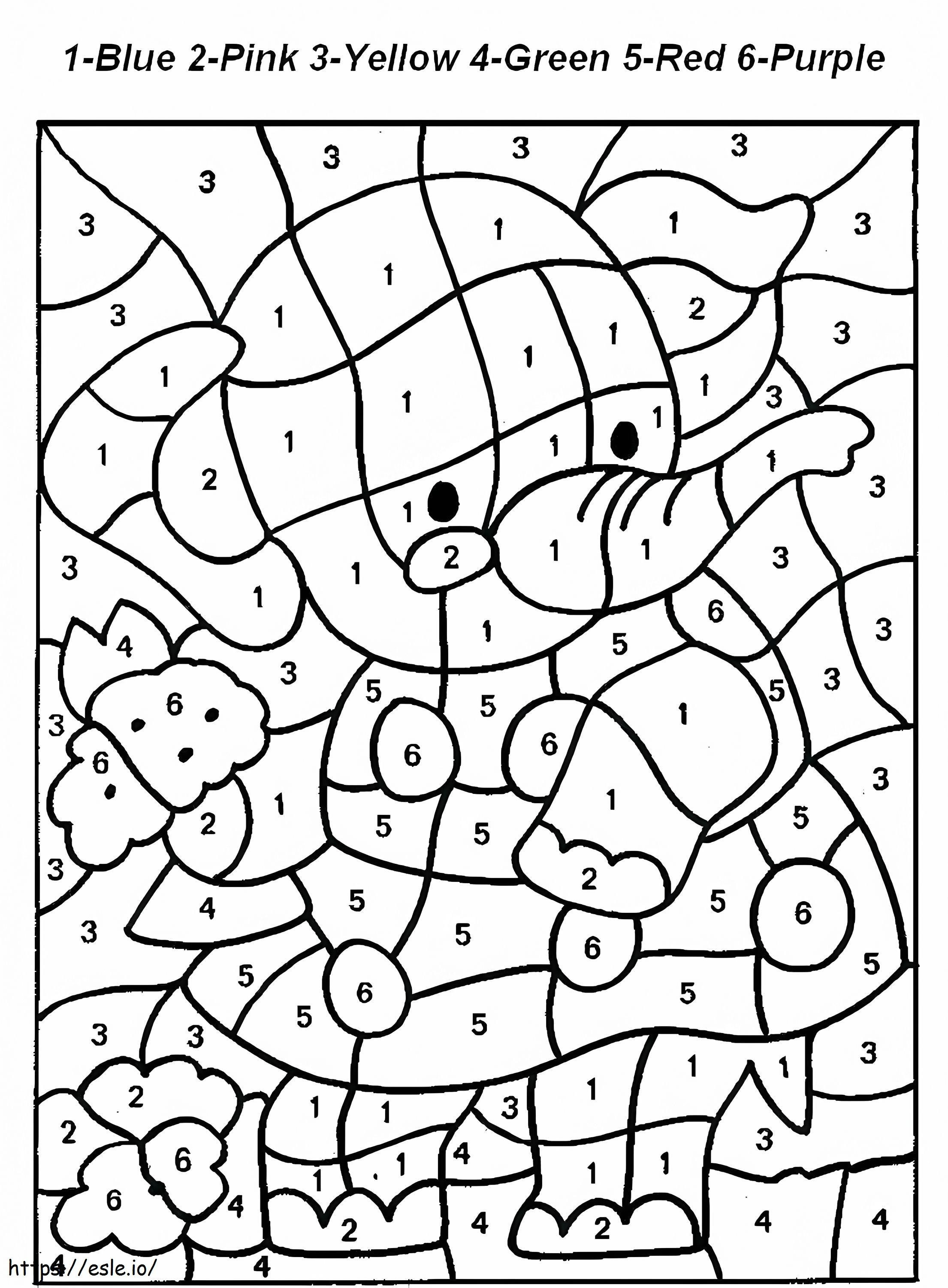 Color by number printable pages coloring numbers free of pri coloring page