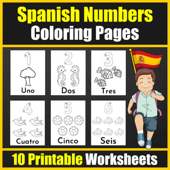 Los numeros coloring pages tpt