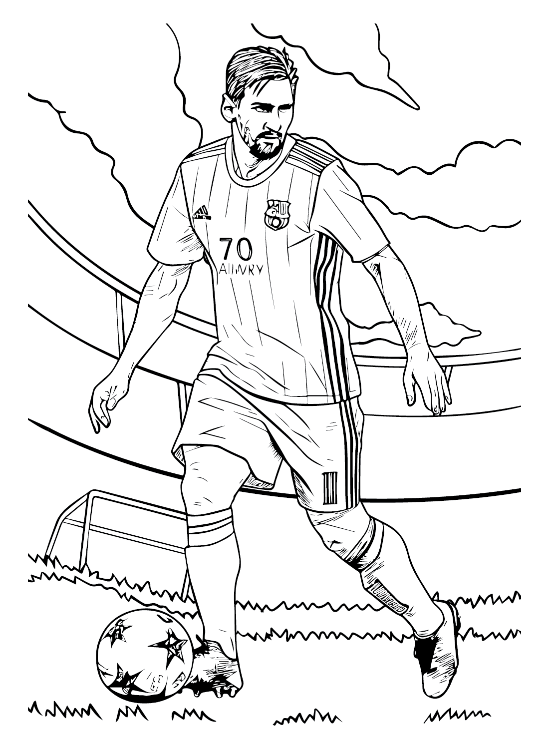 Lionel messi coloring pages