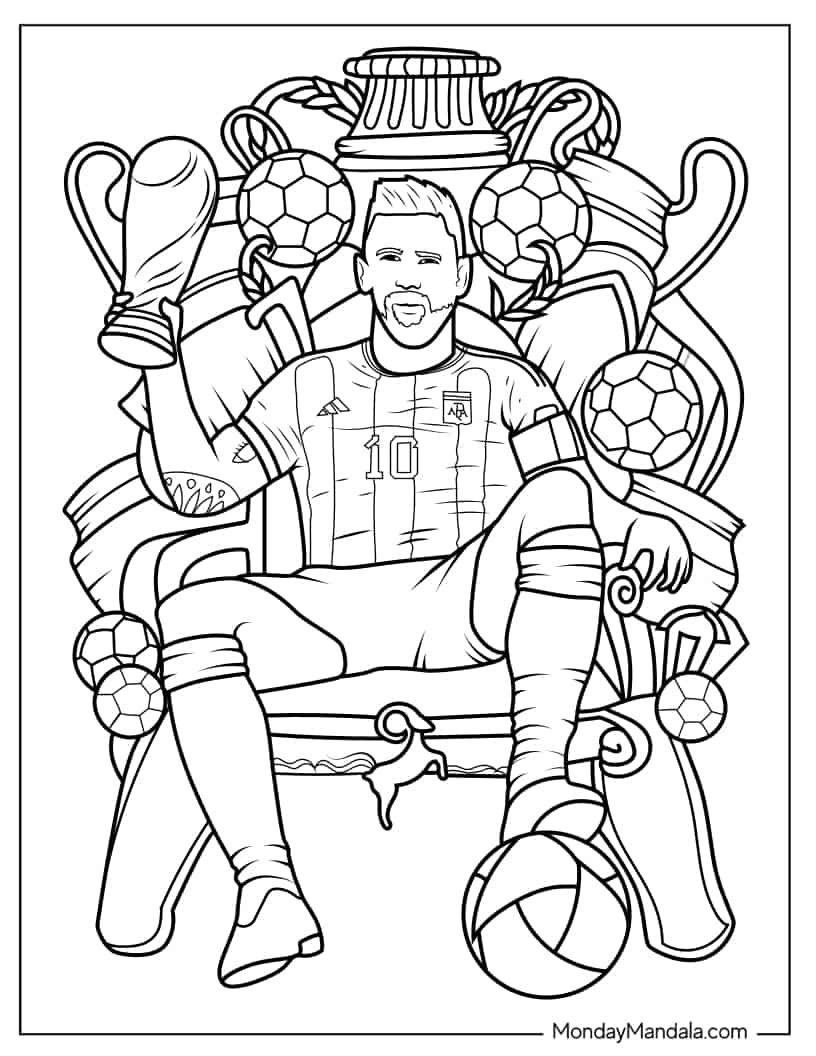 Lionel messi coloring pages free pdf printables messi coloring pages football coloring pages