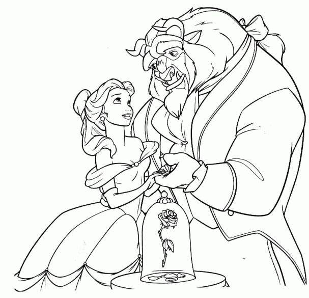Beauty and the beast coloring page pãginas para colorir da disney tatuagem de disney denhos de princas