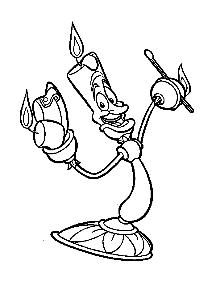 Beauty and the beast coloring pages to print