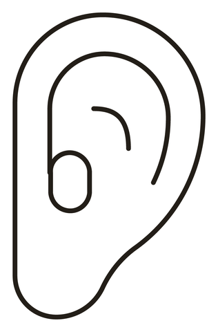 Ear coloring page free printable coloring pages