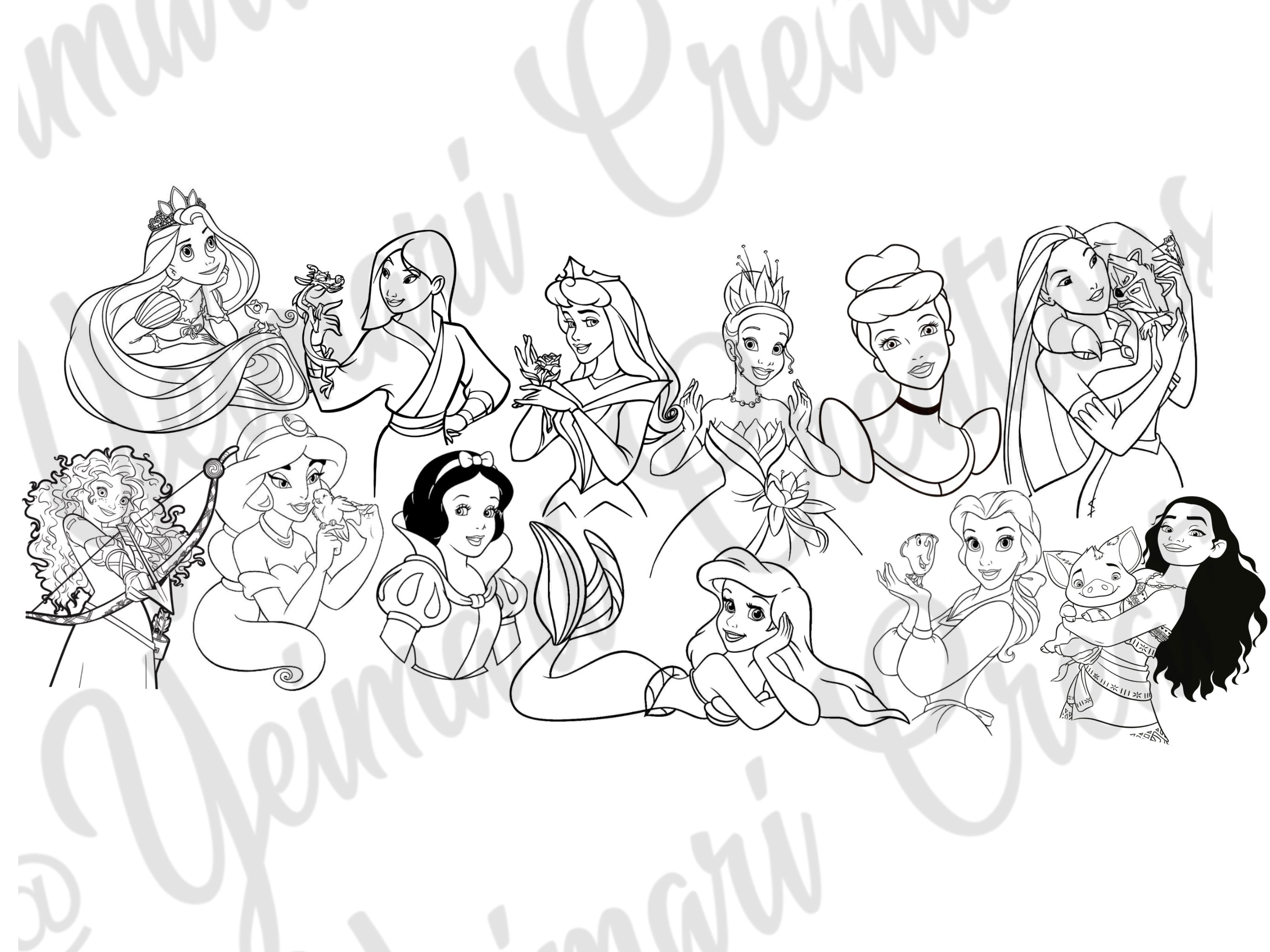 Princess coloring page png download now