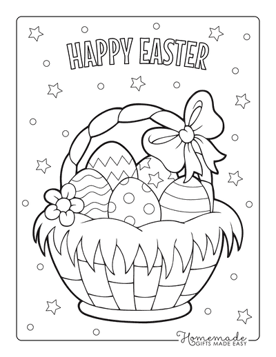 Free easter coloring pages for kids adults