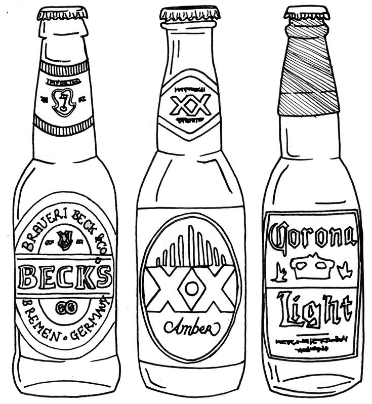 Beer bottle drawing bottle drawing beer drawing