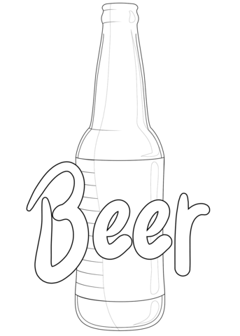 Beer bottle coloring page free printable coloring pages
