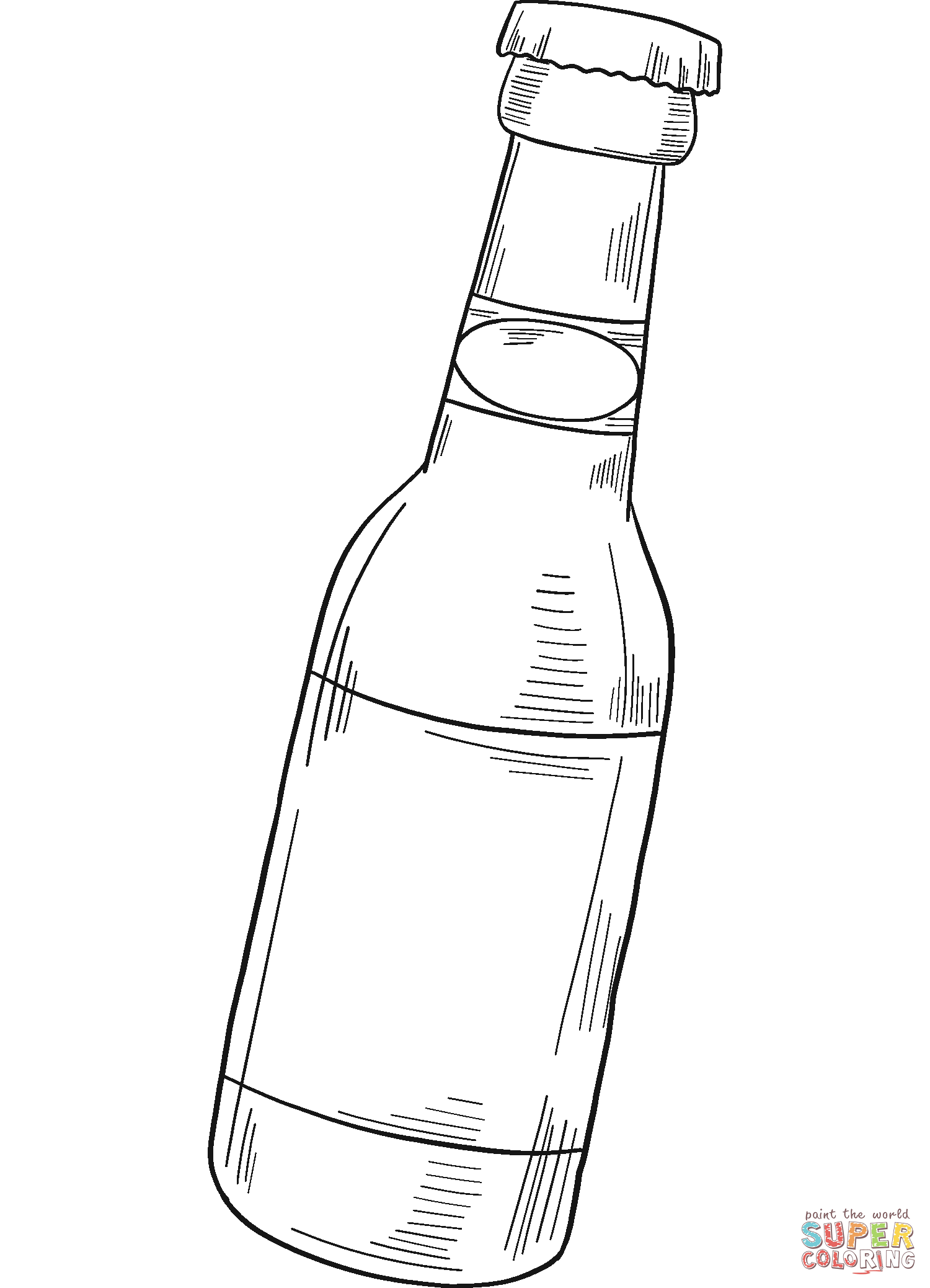 Beer bottle coloring page free printable coloring pages