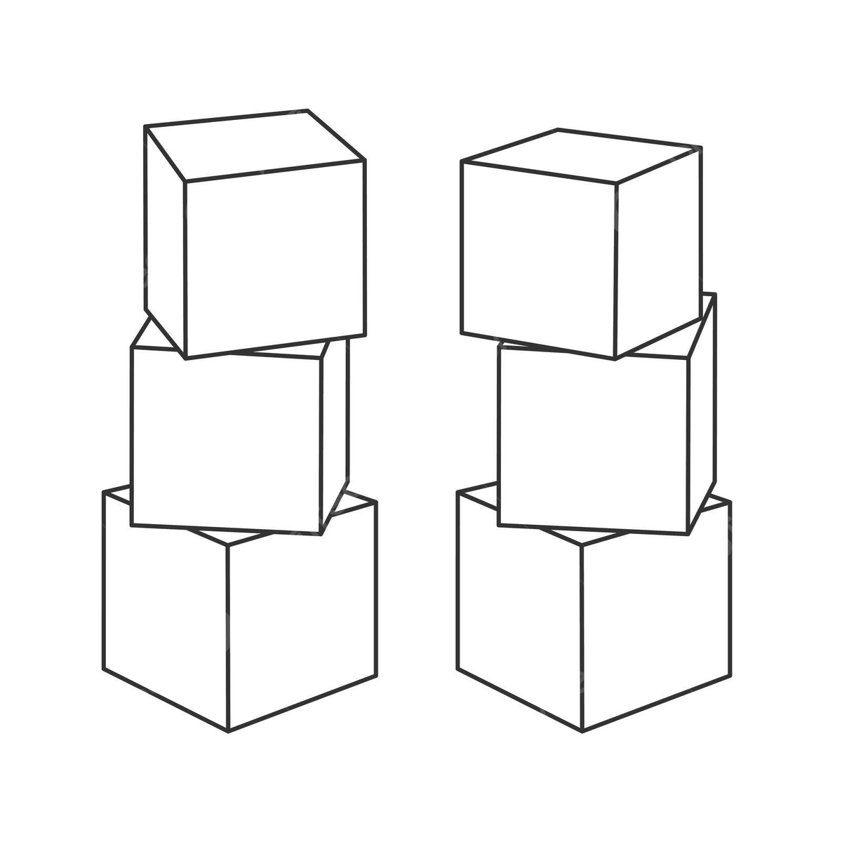 Outline block building towers for coloring book white background construct education vector cat drawing book drawing lock drawing png and vector with transparent background for free download