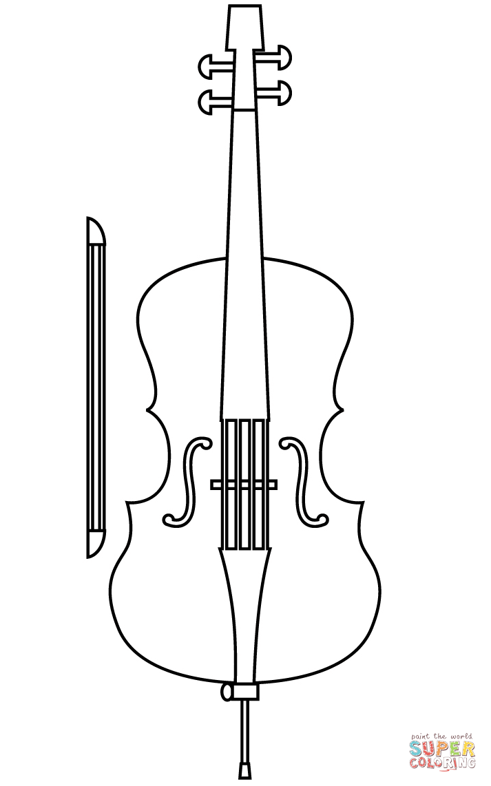 Cello coloring page free printable coloring pages