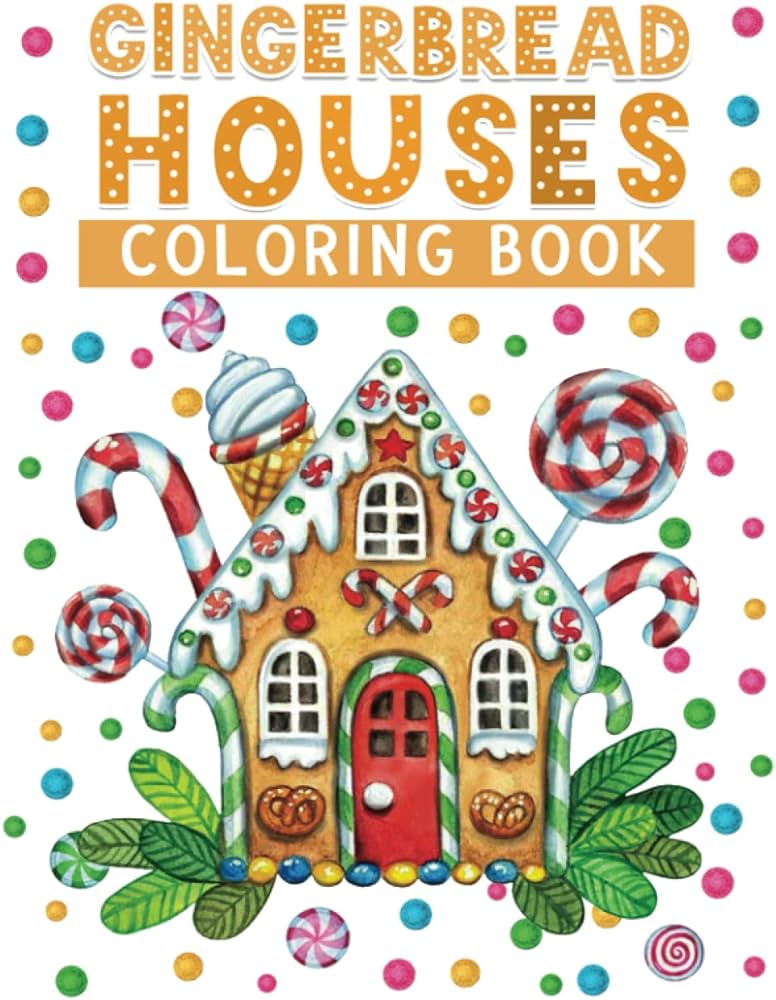 Gingerbread houses coloring book for kids christmas coloring book for kids with cute gingerbread houses designs to color kiddo press jane books