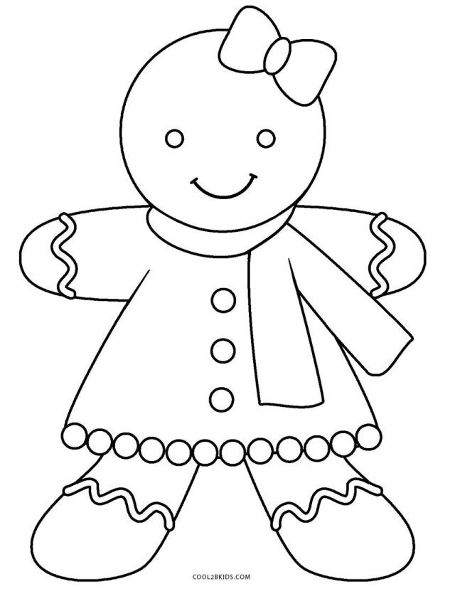 Creative picture of gingerbread coloring pages