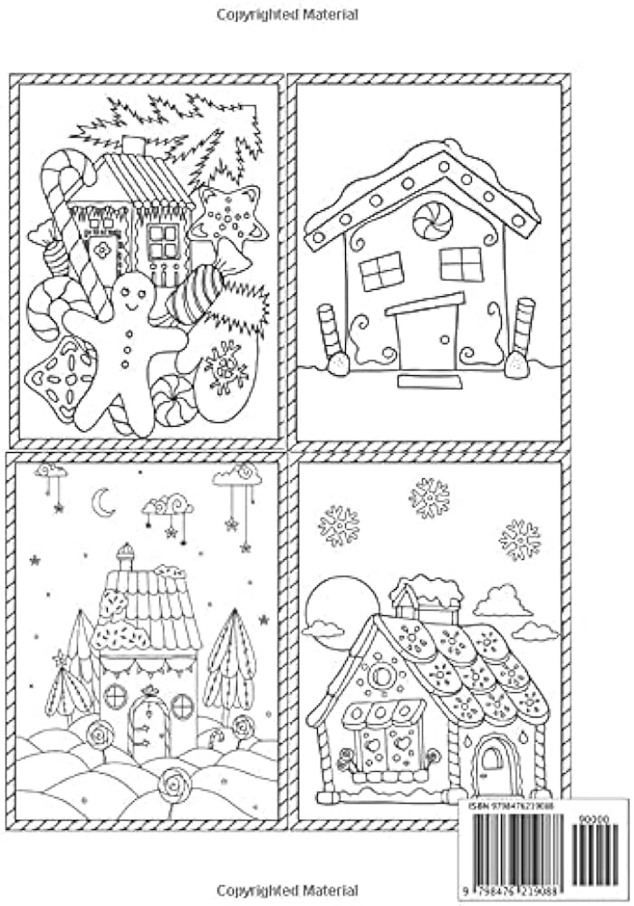 Gingerbread houses coloring book for kids christmas coloring book for kids with cute gingerbread houses designs to color kiddo press jane books