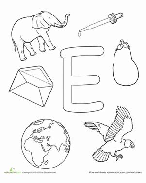 Coloring e is for worksheet education alphabet activities preschool preschool letters alphabet preschool