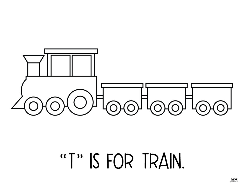 Letter t coloring pages