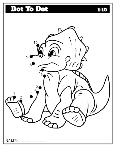 Page color by number dog images