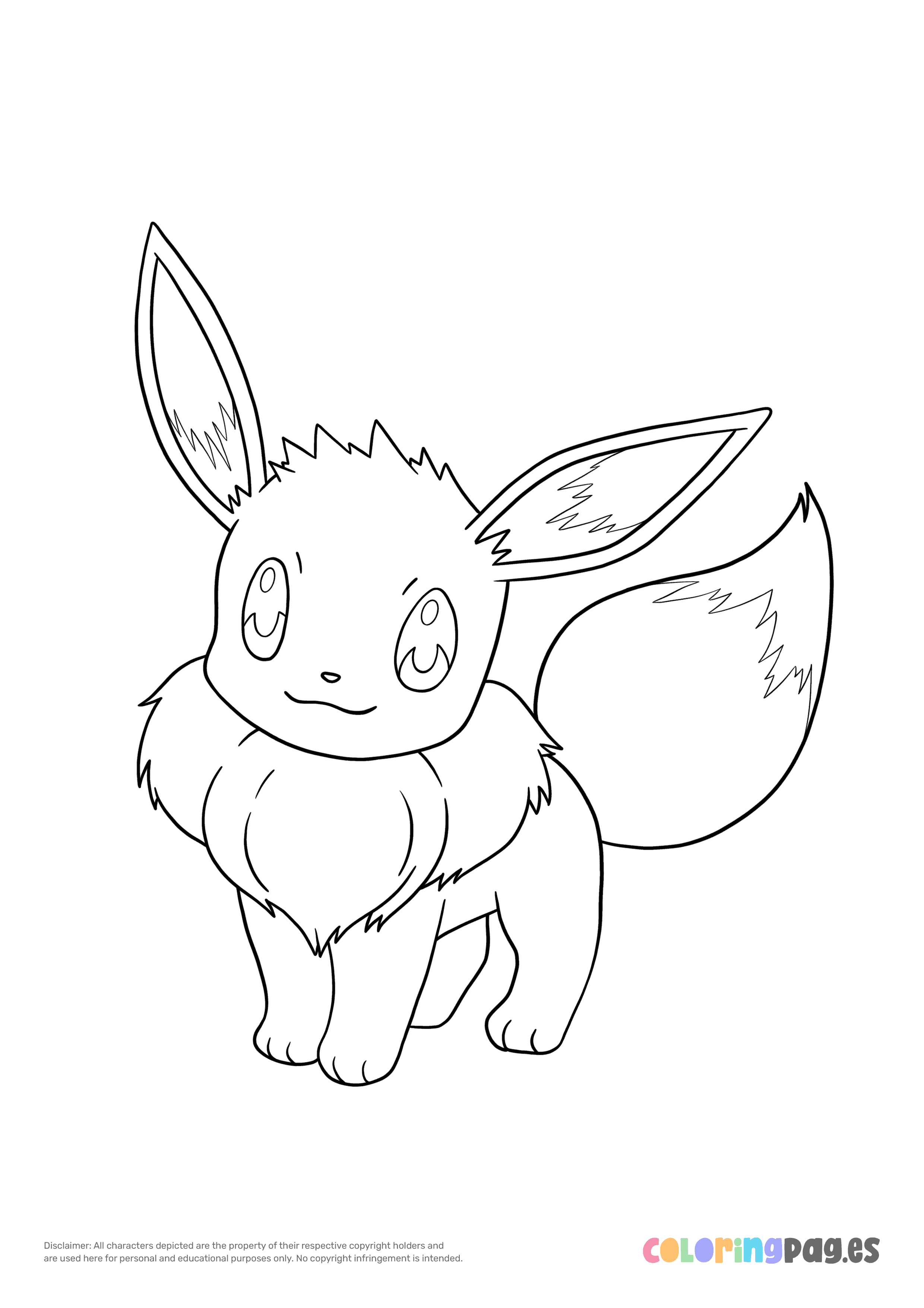 Eevee coloring page