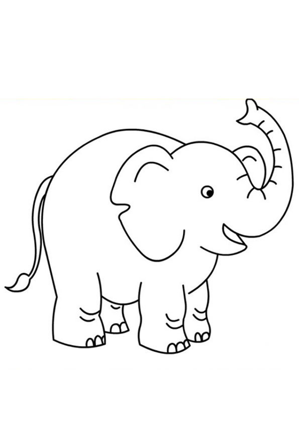 Coloring pages printable baby elephant coloring page