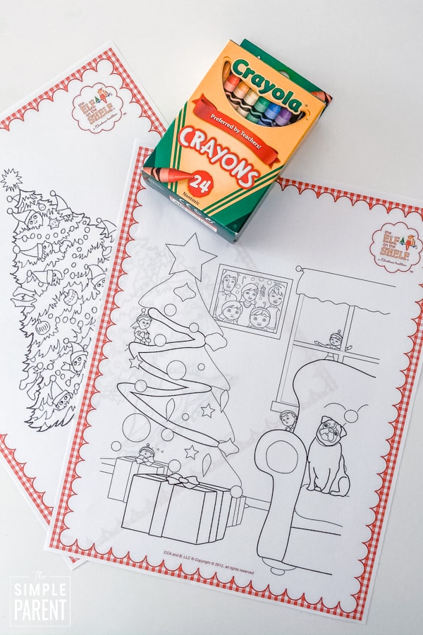 Elf on the shelf coloring pages free printables â the simple parent