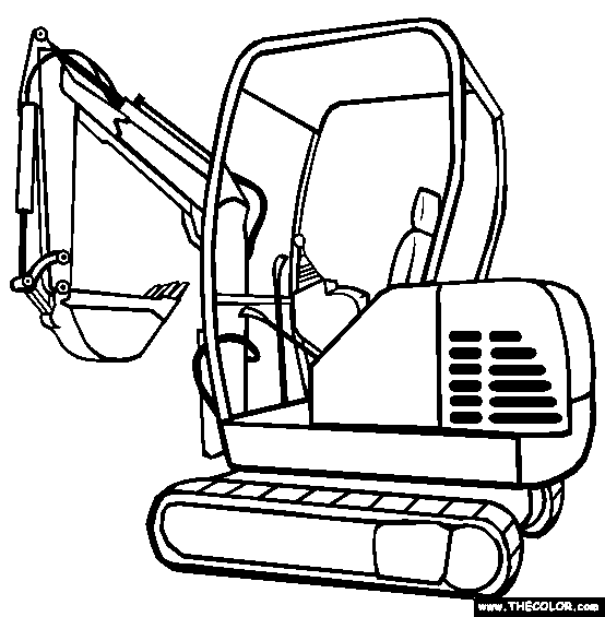 Excavator coloring page free excavator online coloring
