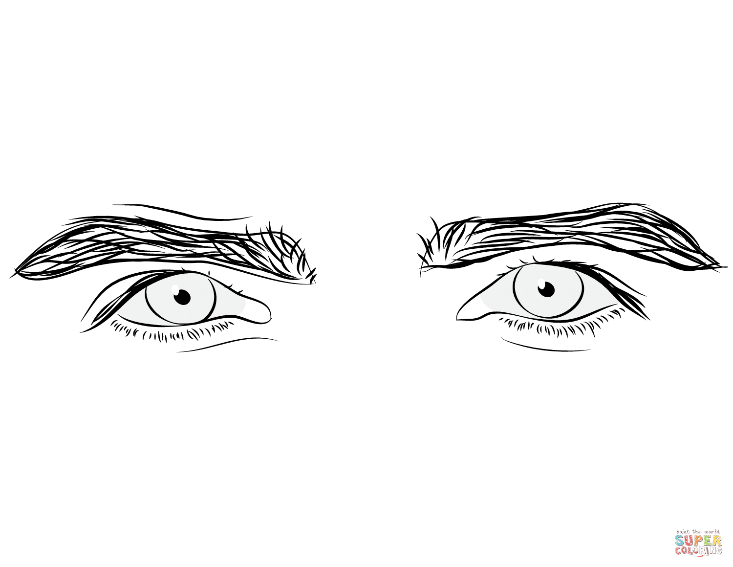 Eyes coloring page free printable coloring pages