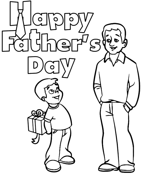 Coloring pages fathers day card coloring page happy