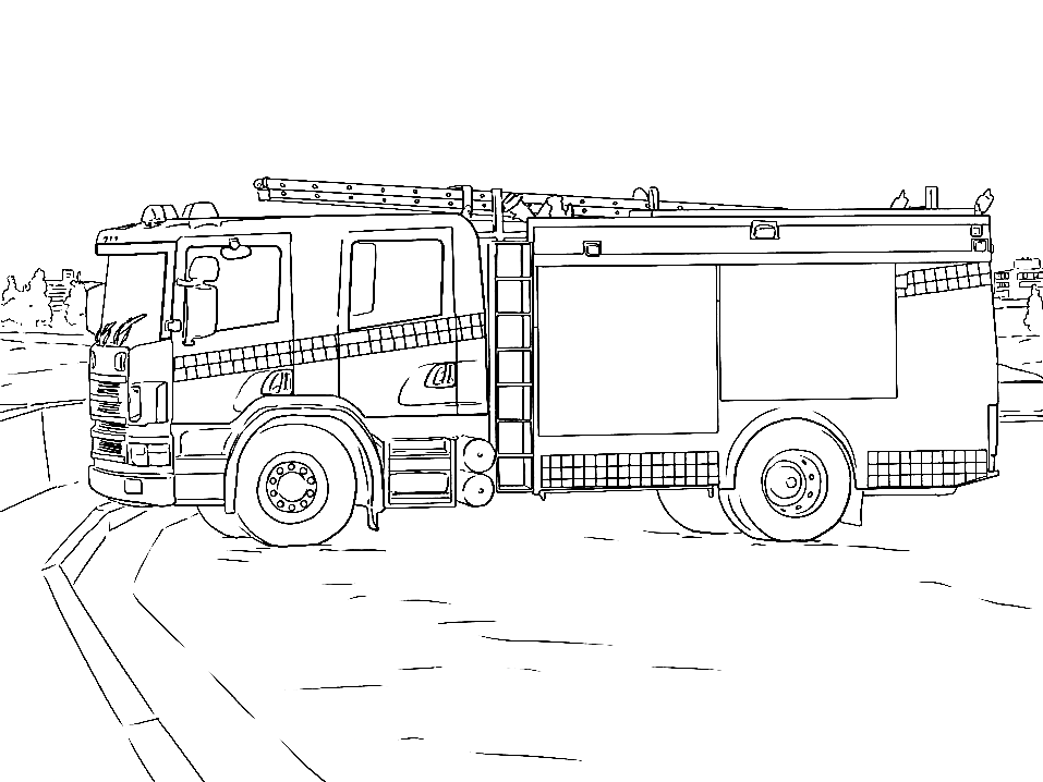 Fire truck coloring pages printable for free download